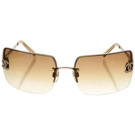 chanel brown glasses|chanel rimless sunglasses women.